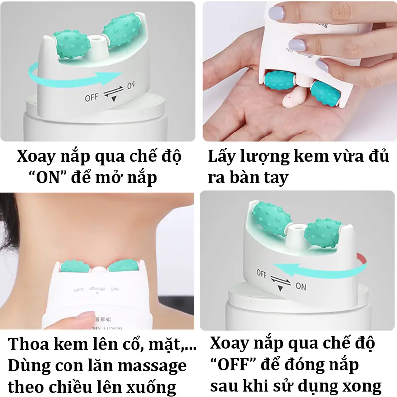 Kem Dưỡng Chống Lão Hóa Da Vùng Cổ SENANA Tuýp 110gram – Làm Mờ Nếp Nhăn, Có Con Lăn Massage Silicone Êm Ái, Dưỡng Ẩm, Giúp Sáng Da 5