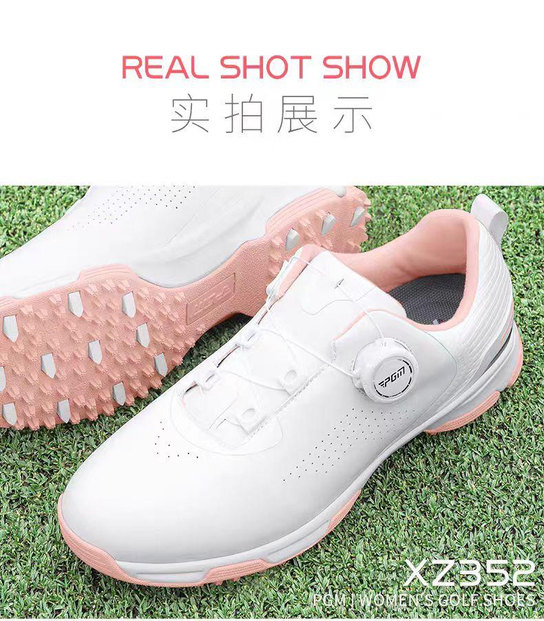 Product Introduction of [PGM] Golf Shoe Women's Breathable Sneaker Anti-Slip Lightweight Knob Comfortable Shock-Absorbing Nail-Free Shoes Xz352 18