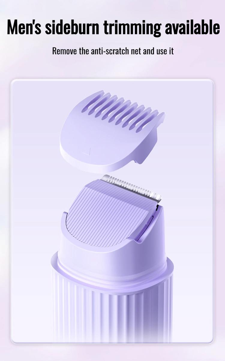 Product Introduction of Women's special dualhead fullbody hair removal pubic hair trimmer underarm shaver 6