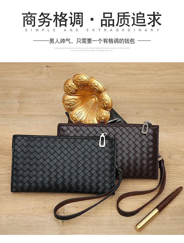Product Introduction of 20252023 New Men's Clutch Fashion Wallet Business Leather Woven Versatile Handbag Young Men's Clutch Bag 3