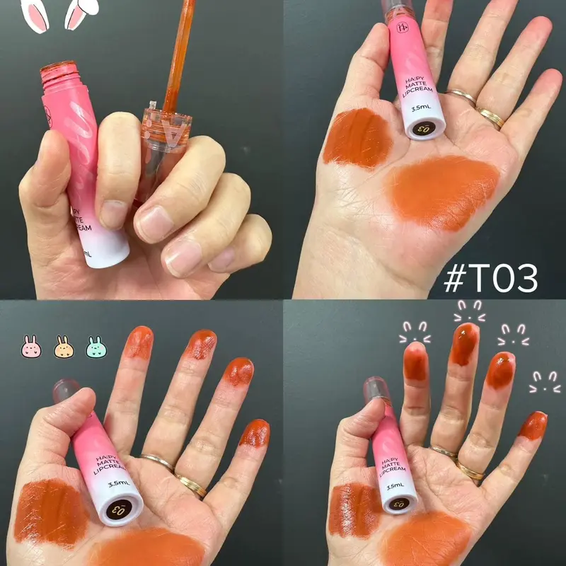 Mua 1 son kem Lỳ Ha-py tặng kèm 1 son thỏi Hapy và 1 cọ tán son 8