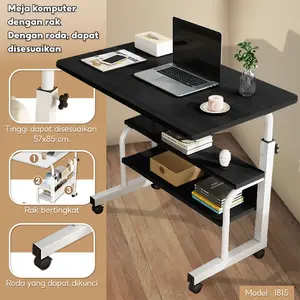 Meja Laptop Table Belajar Kerja Office Table Multifungsi Minimalis Serbaguna Set Furniture