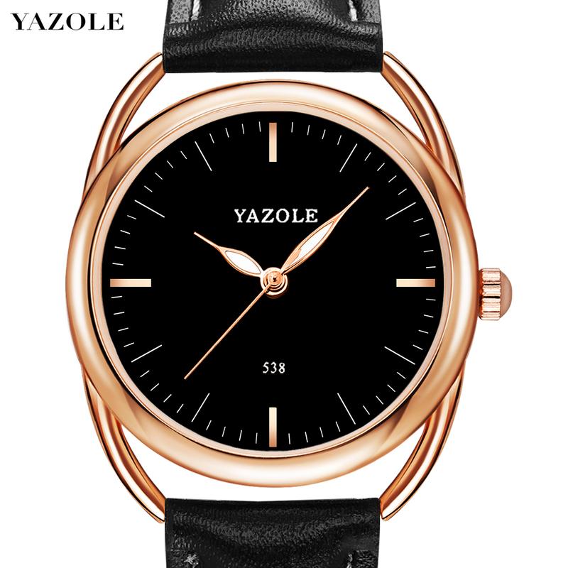 Jam Tangan pria Yazole RG 22 Anti Air Strap Kulit Styli Hitam 2