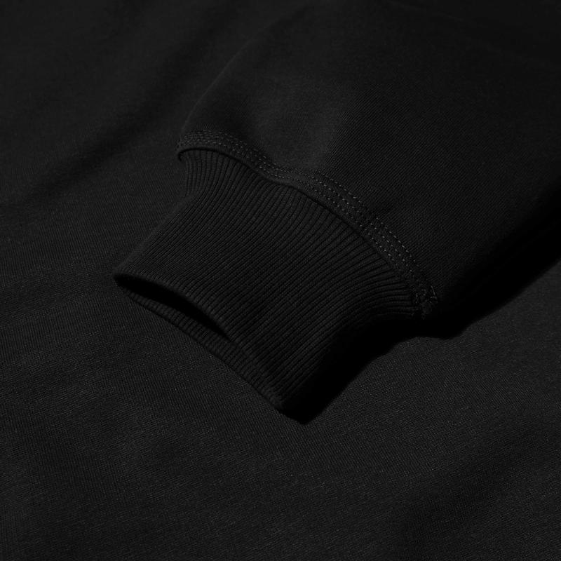 Kattoen - Crewneck Solid Black Sweater Oversized Fleece Basic 8