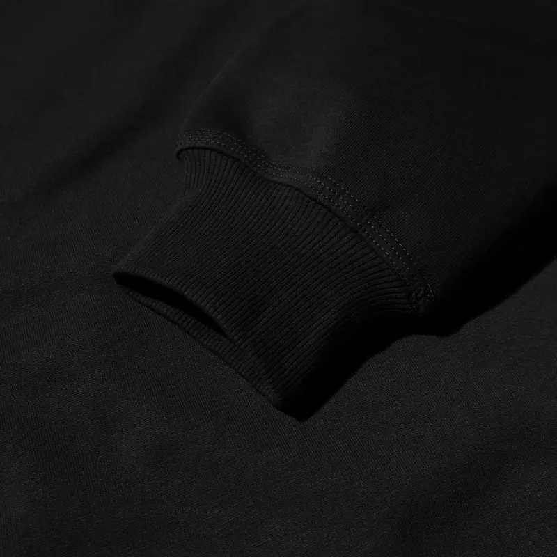 Kattoen - Crewneck Solid Black Sweater Oversized Fleece Basic 8