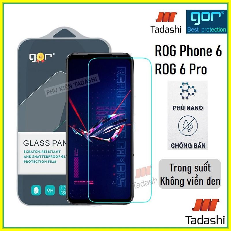 Kính cường lực Gor cho Rog Phone 6/ Rog Phone 6 Pro, ROG Phone 7/ 7 Ultimate Trong suốt, Hạn Chế Bám Vân Tay Full Màn Cao Cấp - Hãng Gor.