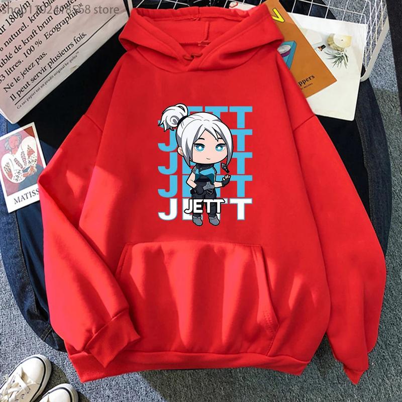 Product Introduction of Áo Hoodie Valorant, Jett, Thời Trang Đường Phố Hoạt Hình, Dành Cho Nam Và Nữ, Áo Nỉ Harajuku Hàn Quốc In Hình, Quần Áo Màu Đen Anime, Bộ Đồ Thể Thao Dáng Rộng, Thiết Kế Akatsuki áo  wxrdie Menswear Dài Tay 46