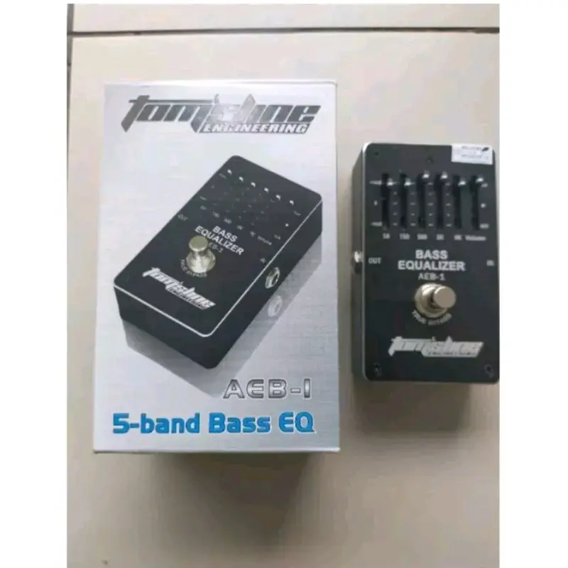 efek gitar bass aroma tomsline aeb1 aeb-1 , 5 bands equalizer pedal for elektrik bass 2