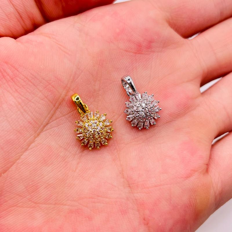 Mặt dây chuyền titan nhỏ gọn sang trọng Mặt charm titan vòng cổ thanh lịch màu vàng hoặc trắng mã M6 Trangsucmoiluatuoi.RIN