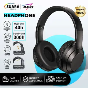 Headphone MAIKET Headset Nirkabel Bluetooth Bluetooth 5.0 Bass Stereo Dukungan TYPE C/TF/BT/AUX