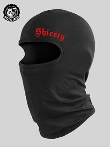 Pasamontañas deportivo unisex con estampado de letras, cubierta facial transpirable para montar y practicar deportes al aire libre, Accesorios de ropa deportiva y para exteriores para hombres y mujeres