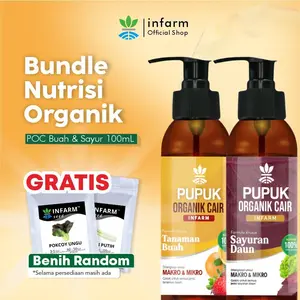 INFARM - Paket Nutrisi Organik Mini + Free Benih, Pupuk Cair untuk Sayur dan Buah Lebih Subur