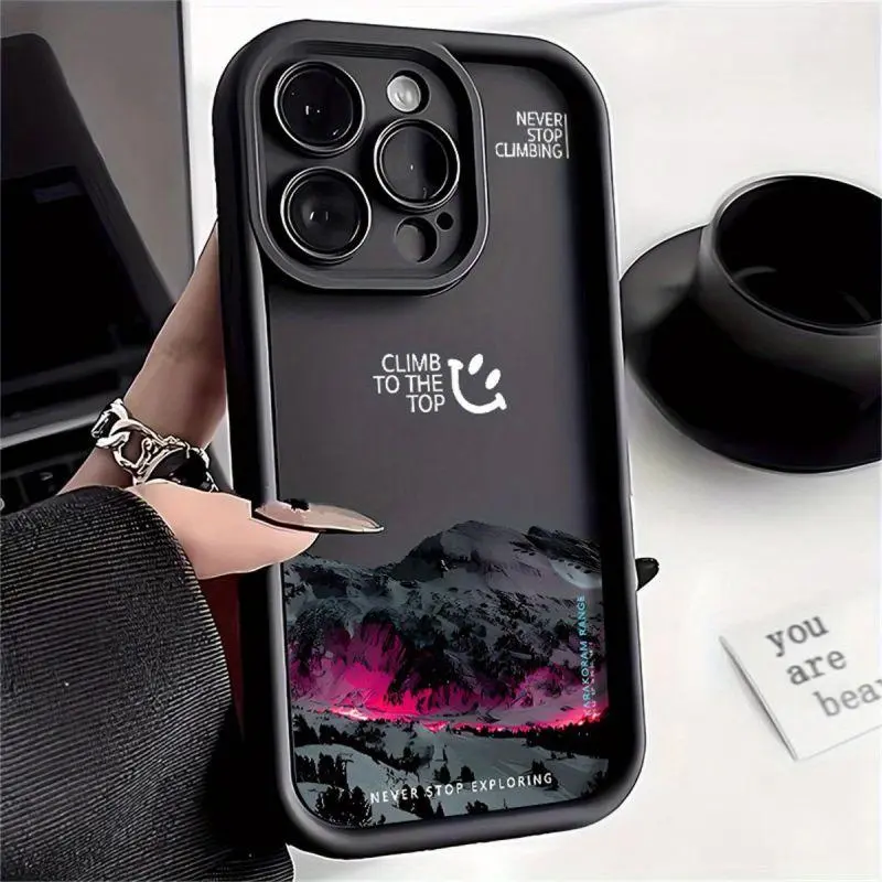 Mountain Pattern Phone Case, Anti-drop Cellphone Protective Case, Shockproof Mobile Phone Cover for iPhone 16 15 14 13 12 11 Plus/Pro/Pro Max