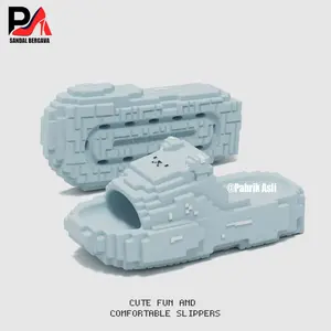 24-41 Sandal Anak Unisex Lucu Empuk Anti Slip Minecraft-MC Anak Laki-Laki Perempuan Empuk/Ringan