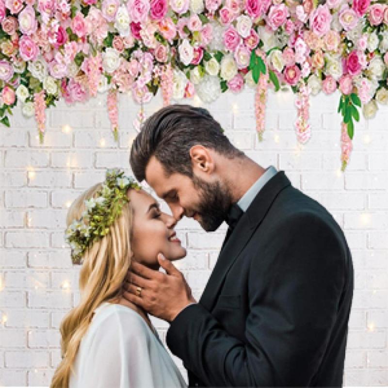 Product Introduction of Flower Patterned Background, Wall Hanging Background, Glitter Brick Decor Background,  Flower Wall Backdrop  for Wedding Party Photo Shoot 3