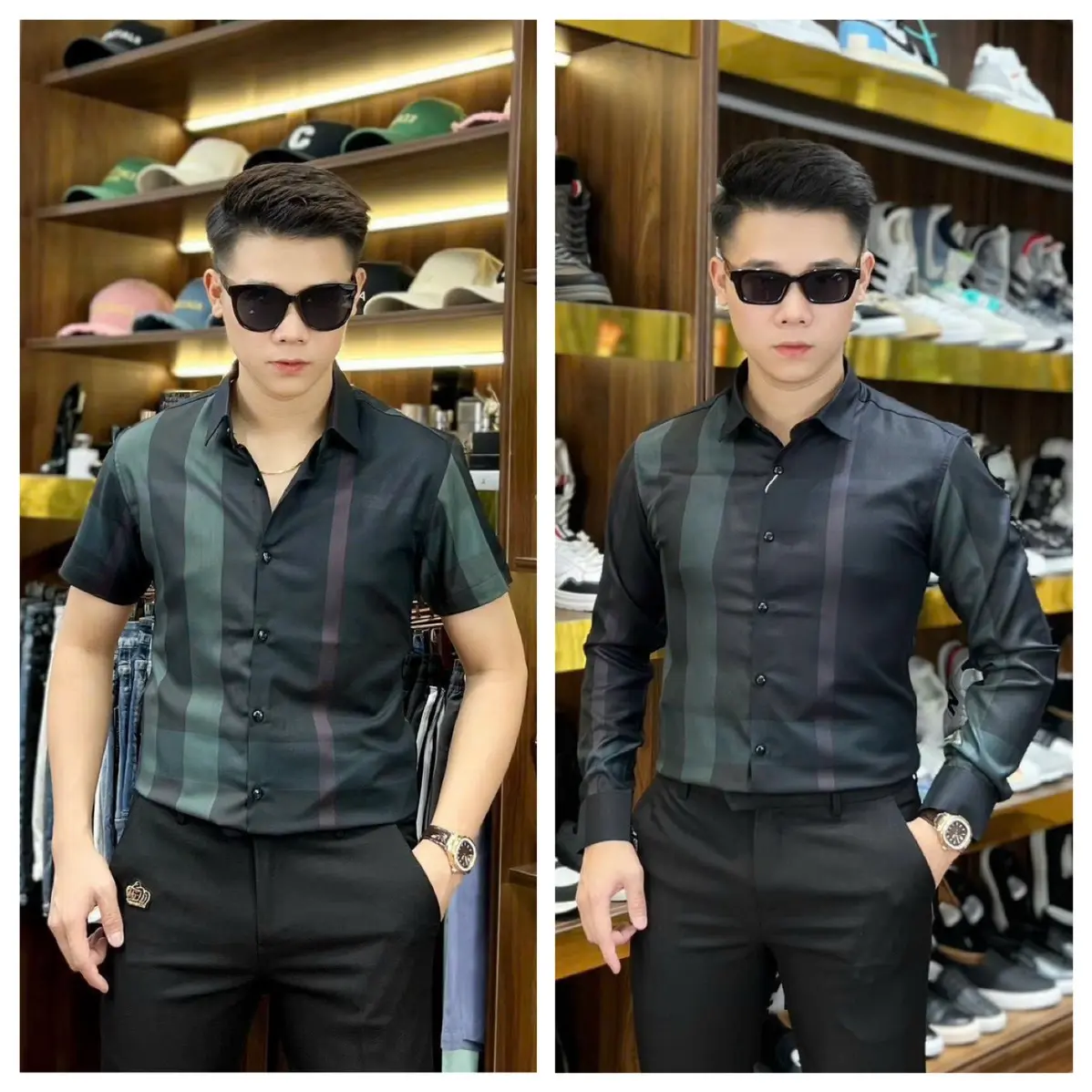 Sơ Mi Kẻ Sọc Cao Cấp Chống Nhăn Nam Mềm Mại M26 Áo Menswear Shirt Ong