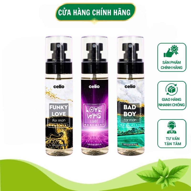 Body Mist Nam Celio Việt Nam 105ml Chính Hãng Xịt Khử Mùi Cơ Thể Toàn Thân Quần Áo Hương Nước Hoa Lưu Hương Thơm Lâu Perfume Cosmetic Xịt Thơm