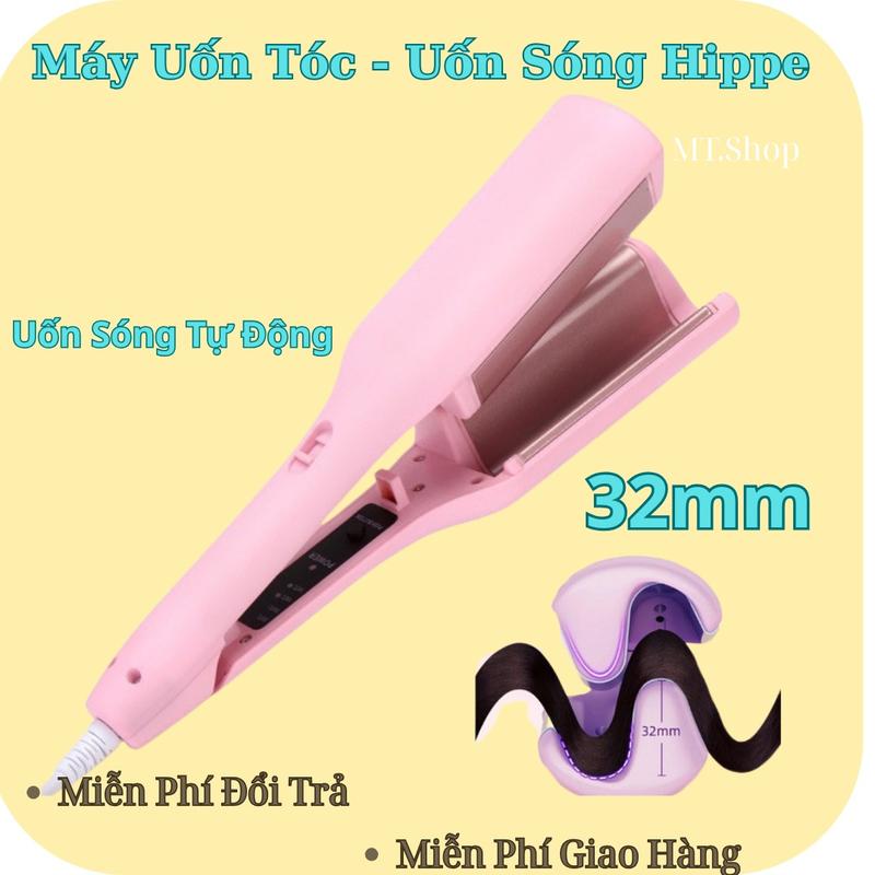 Máy Uốn Tóc Xoăn Hippie Sóng Nước 32mm Chất Liệu Gốm Sứ Cao Cấp - Máy Làm Tóc Xoăn 32mm Tiện Lợi máy bấm phồng chân tóc