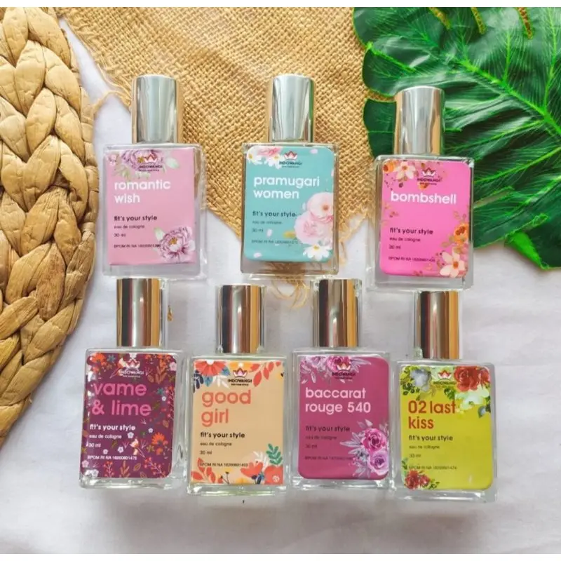 PARFUM INDOWANGI SPRAY 30ML  BACCARAT ROUGE 540/GOOD GIRL/ LAST KISS/PRAMUGARI WOMEN/FAME & LIME/BOMBSHELL/ROMANTIC WISH