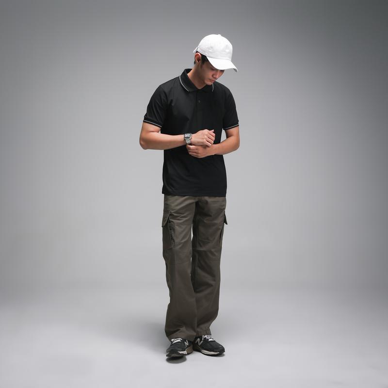 JB Polo Shirt Black Stripe 3
