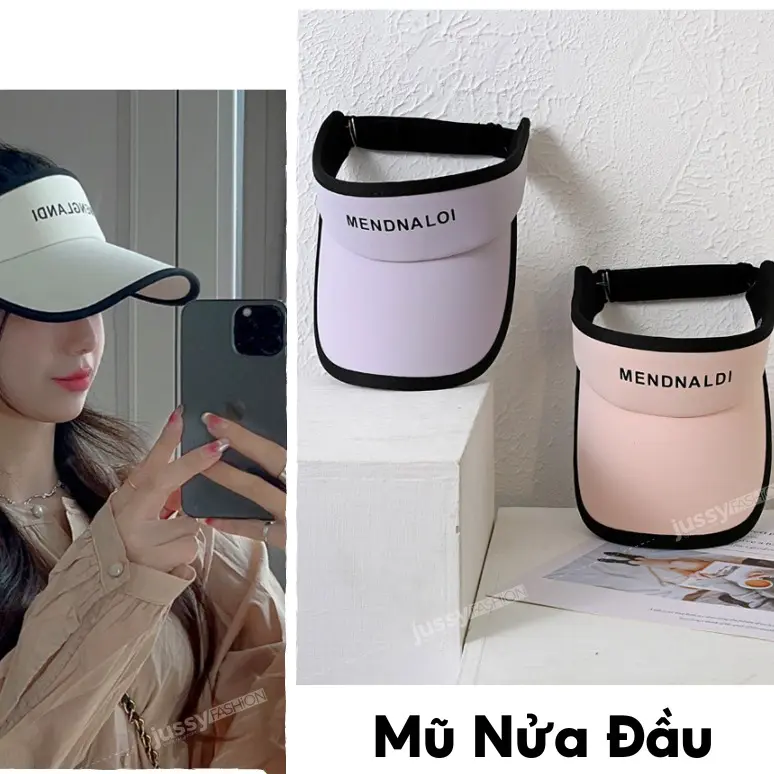 Mũ Lưỡi Trai Nam Nữ Nửa Đầu Chống Nắng MENDNALDI Dáng Thể Thao, Mũ Chống Nắng Cho Nữ Năng Động Trẻ Trung Thời Trang 6