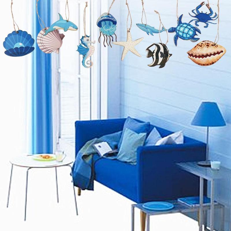Product Introduction of Đồ Trang Trí Cây Đi Biển, Đồ Trang Trí Treo Bằng Gỗ, Động Vật Đại Dương, Sao Biển, Vỏ Sò, Rùa, Ngựa Biển, Mặt Dây Chuyền Theo Chủ Đề Đại Dương, Chủ Đề Đại Dương Tự Làm, Đồ Trang Trí Sinh Vật Biển, Cát Và Bãi Biển, 24 Chiếc 8