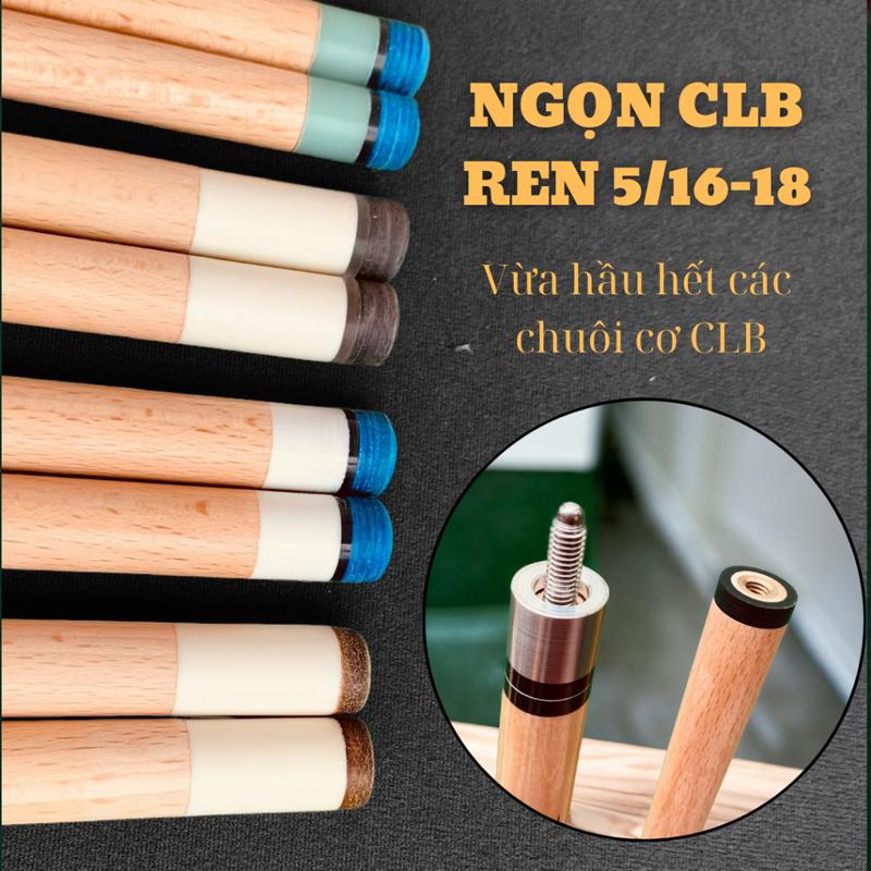 Ngọn cơ bida LỖ LIP - Ren 5/16-18 - Ngọn cơ gỗ nhập- Chống cong vênh, phù hợp với tất cả chuôi cơ clb BIDA TRƯỜNG THỌ