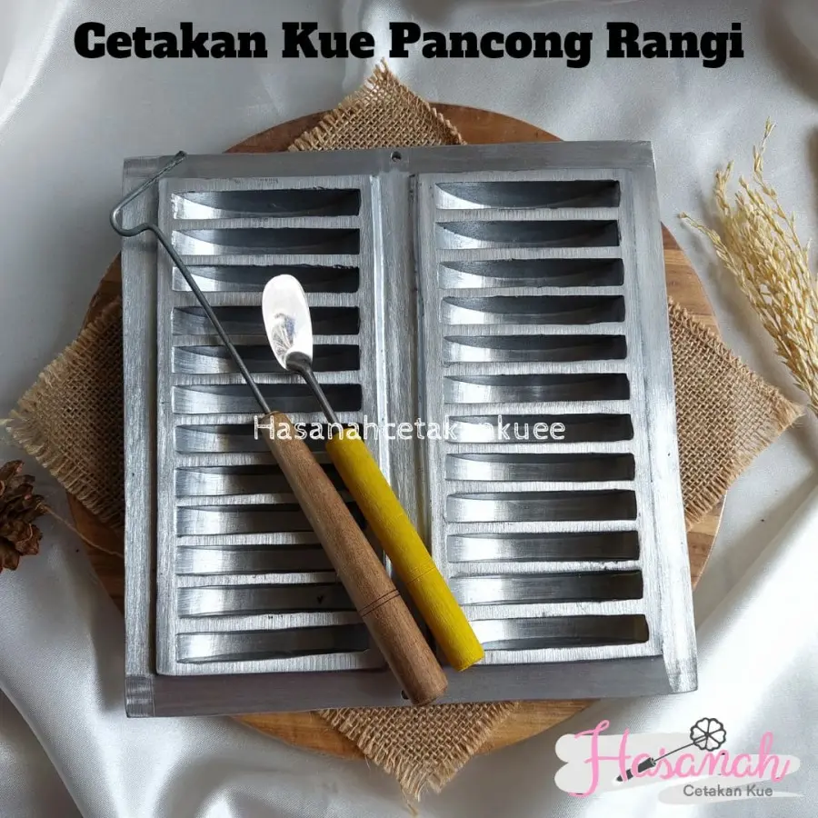 Cetakan Kue Pancong Balap Rangi Bandros 24 Lubang TEBAL + TUTUP