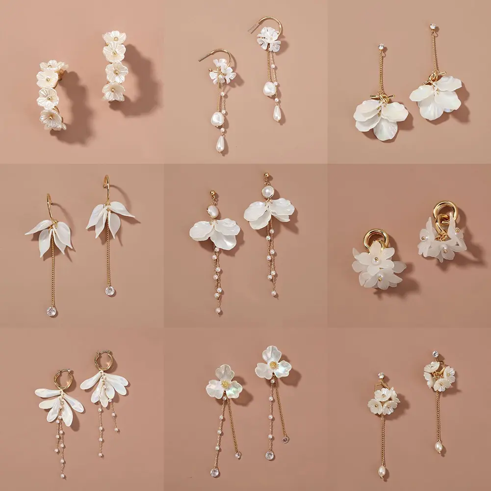 Stylish Acrylic Flower Drop Earrings