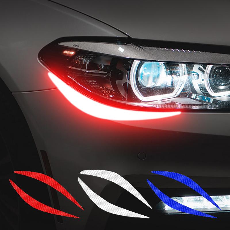 Two Pair Reflective Vinyl Car Headlight Decals - Creative Personality ...