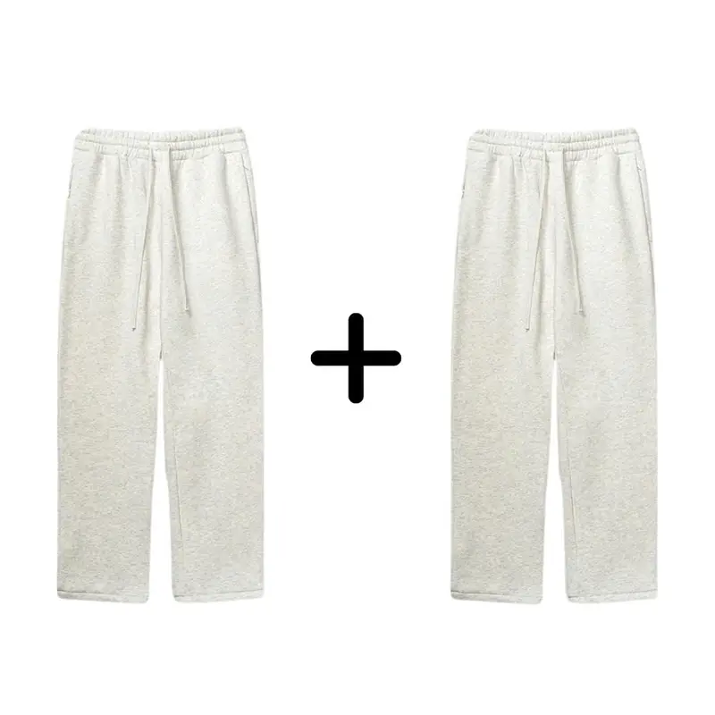 Quần Dài Nỉ 2da Dáng Baggy Ống Suông Cạp Chun Unisex Nam Nữ  Menswear Ong Pants Kaki 6