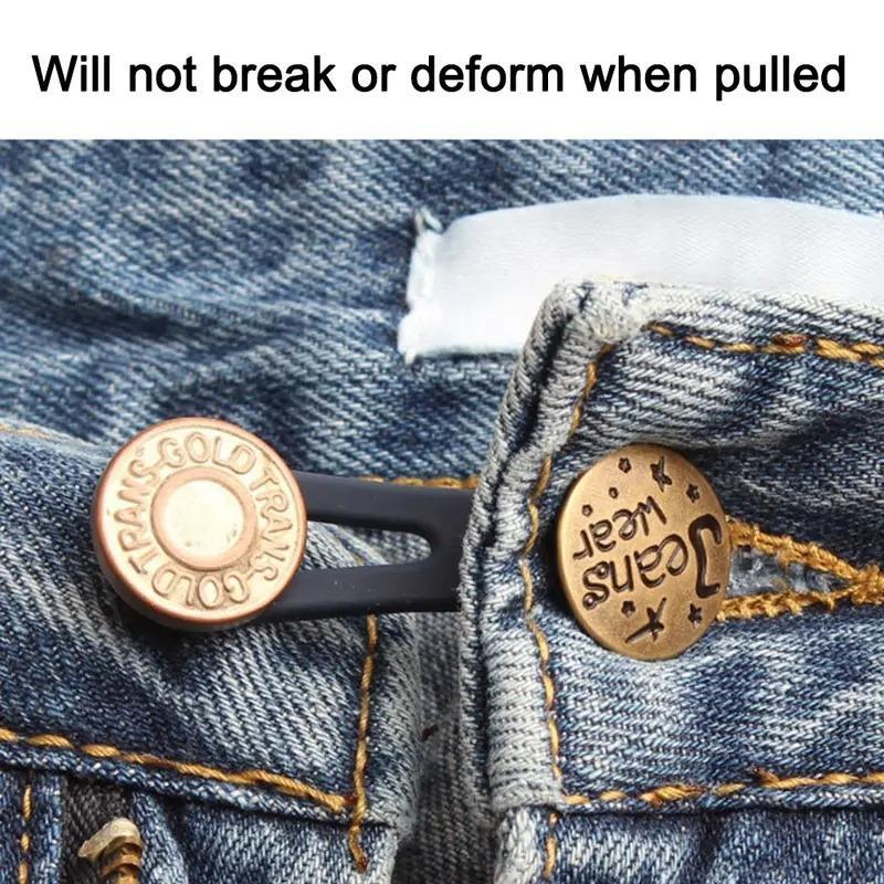 Random Color Practical No Sew Jeans Extender Button, 5pcs Jeans Button, Jeans Buckle, Sewing Accessories 7