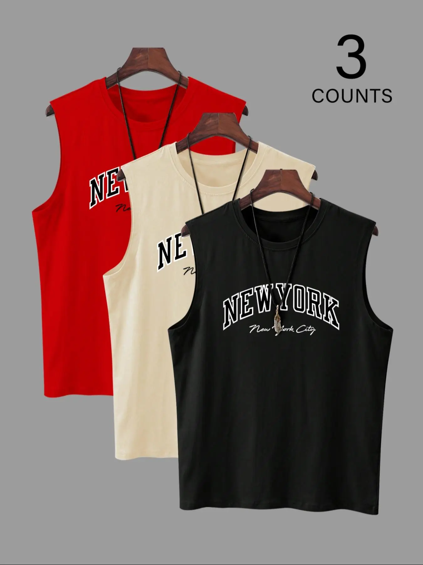 Men's Letter Print Tank Top, Quick Drying Breathable Sleeveless Vest, Casual Lightweight Sporty Top for Gym Workout Running, Men's Clothes for Summer