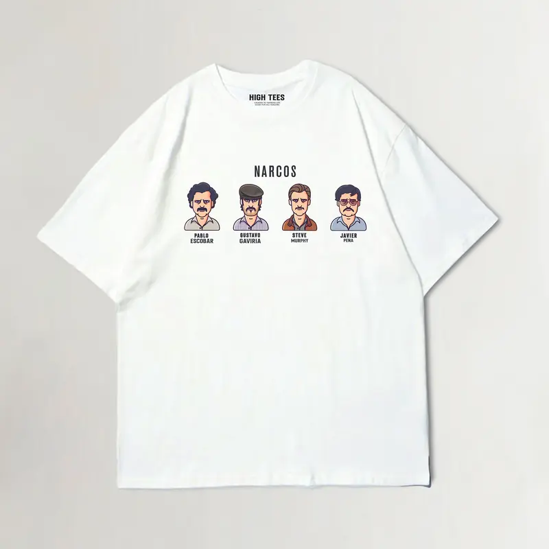 Narcos - Pablo Escobar And Gang | Movie T Shirt ( Unisex ) combed kaos Custom Distro 0