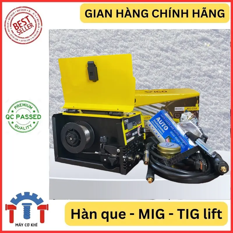 Máy hàn Mig 3 chức năng không khí mini Que-MIG-TIG- chính hãng VICO Việt Nam mayhan  mig máy  hàn  mig  3  chức  năng 3