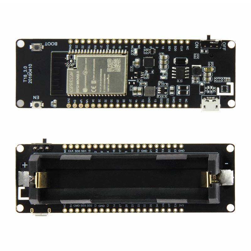 Product Introduction of ESP32-WROVER-B Development Board TTGO T-Energy ESP32 8MByte PSRAM WiFi & Bluetooth Module 18650 Battery Shell 15
