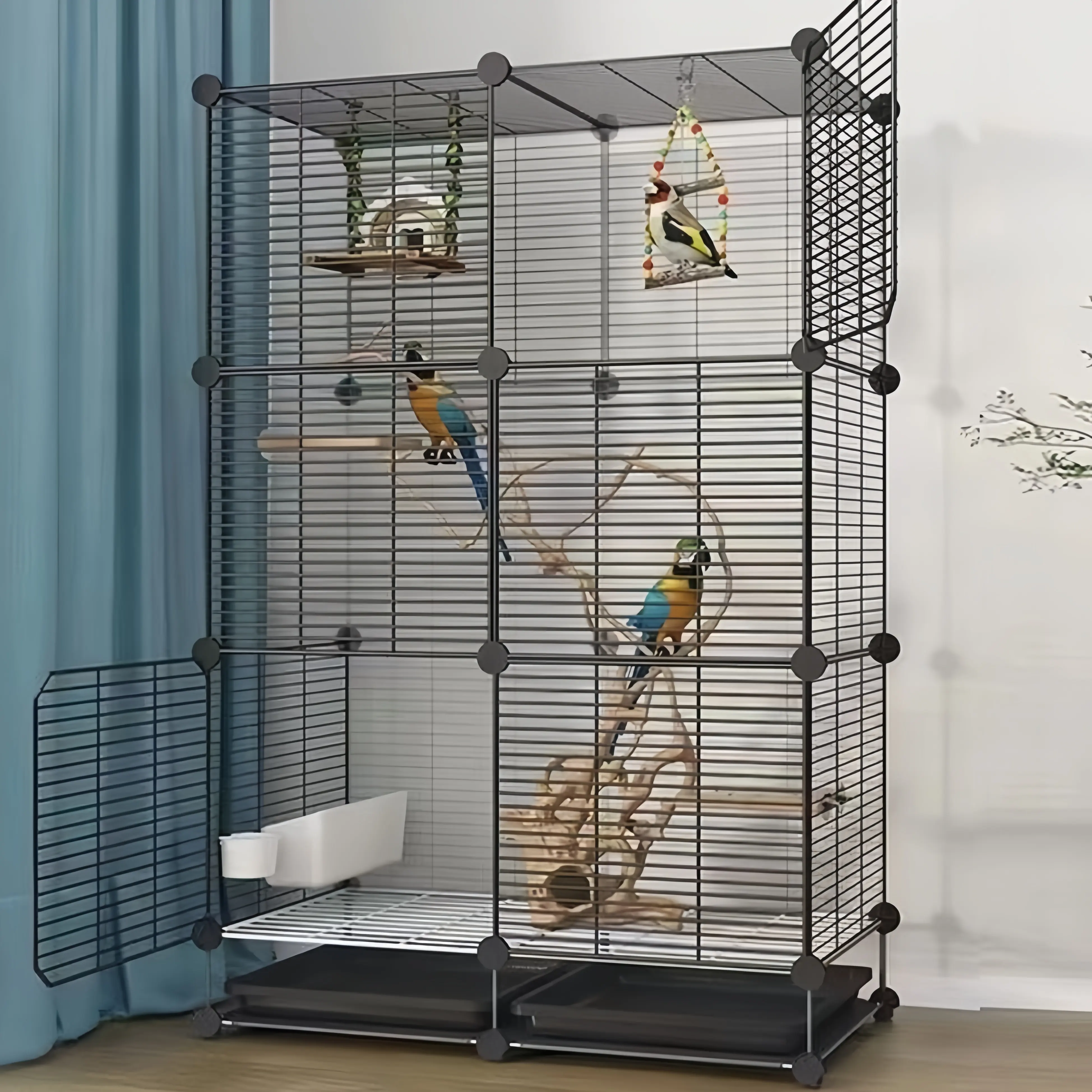 DIY Extra-Large Spacious Three to Four-Layer Birdcage Villa, a Large Integrated Cat Cage And Birdcage.