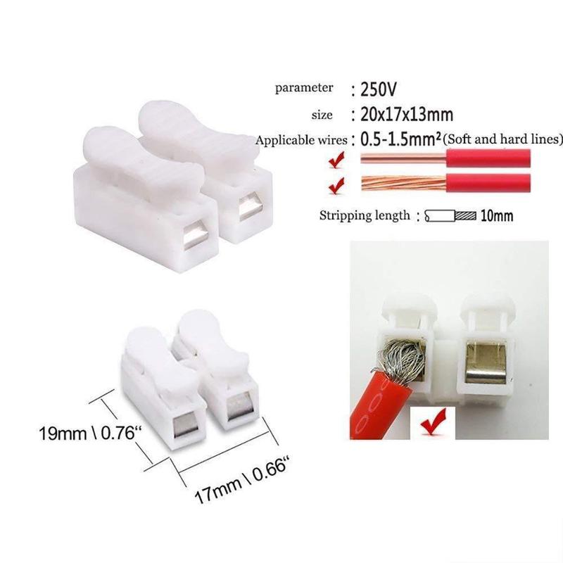 penyambung kabel quick wire connector 2 pin listrik plafond - Shop ...