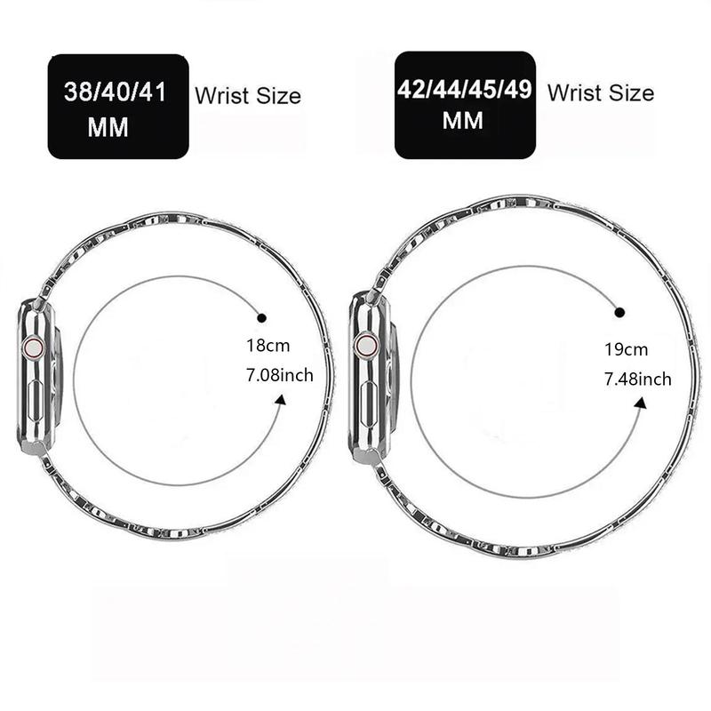 Rhinestone Butterfly Decor Watch Band, Luxury Fashion Smart Watch Band, Smartwatch Accessories Compatible with Apple Watch Series 9 8 7 6 5 4 3 2 1 SE 2
