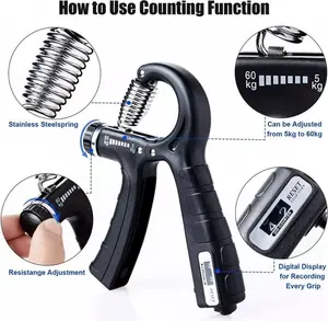 HANDGRIP ADJUSTABLE ALAT LATIHAN FITNESS PENGUAT TANGAN HANDGRIP PRO
