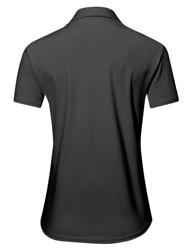 Women's Solid Color Polo Shirt, Casual Short Sleeve Collared T-Shirt for Daily Wear, Ladies Clothes for All Seasons 1