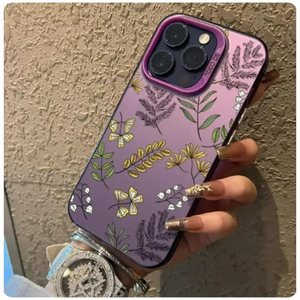 Leaves Plant Flower Case IMD Phone Case For IPhone6/6S 7/8PLUS X XS XR XSMAX 12/13MINI 11/12/13/14/15/16Promax/Pro 14/15/16plus
