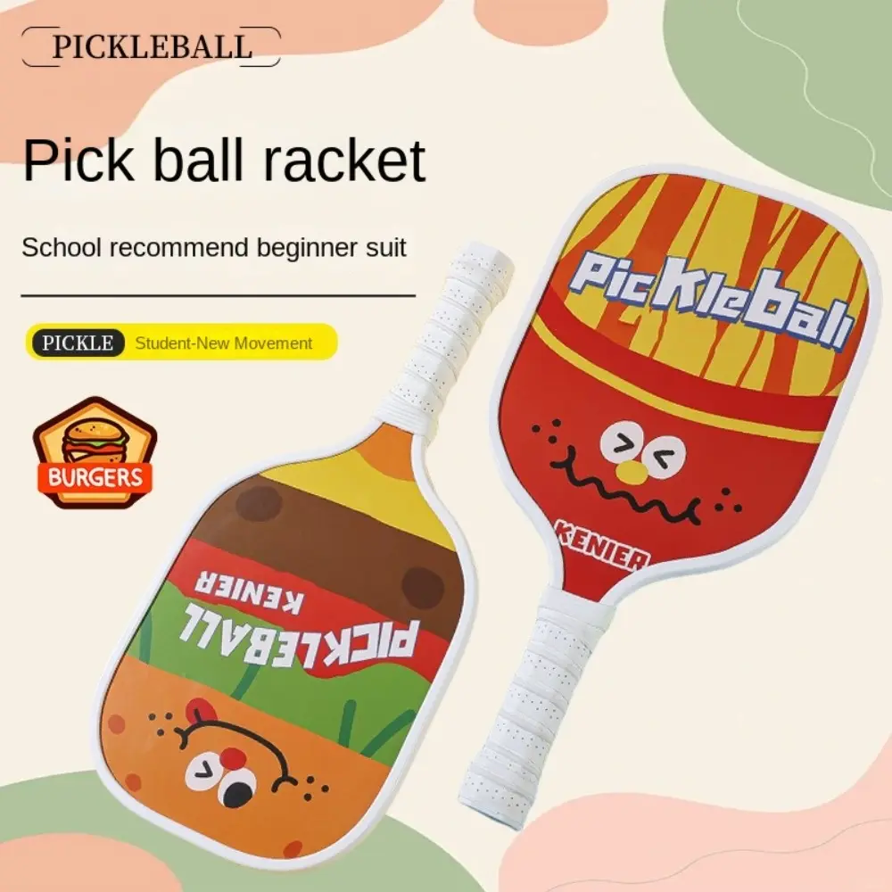 Cute 2 Pickleball Racket Pickleball Paddles Set Non Slip Grip 4 Balls Pickleball Racket Fiberglass Surface Fiberglass Pickle Ball Paddles Men Women