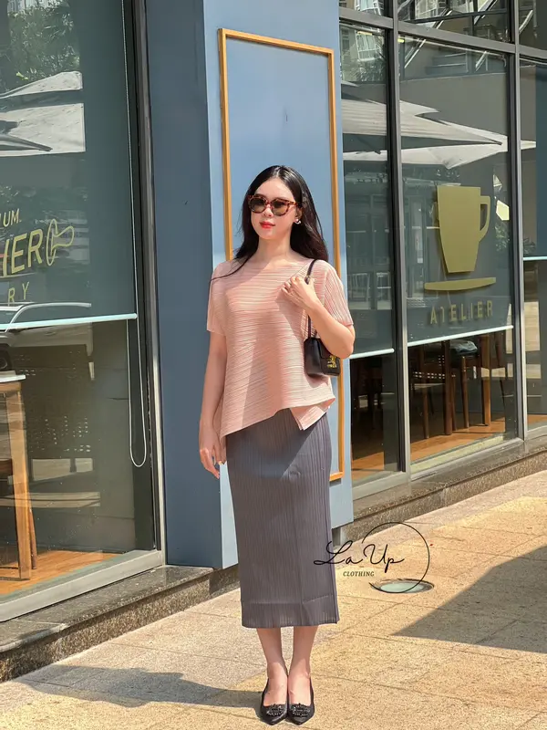 LAUP CLOTHING - Chân váy lò xo xẻ tà Freesize đến 70kg 6