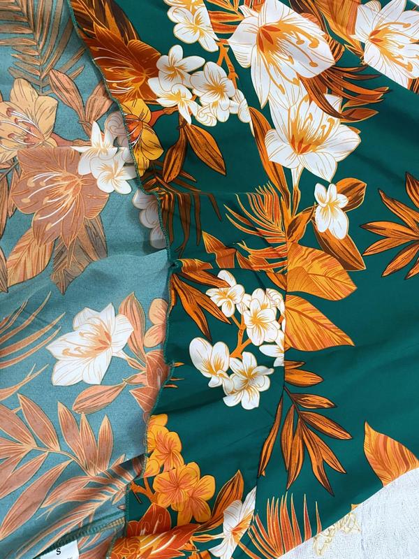 Women's Floral Print High Low Hem Skirt, Boho Ruffle Trim Elastic Waist Short Skirt for Beach Holiday Vacation, Ladies Summer Clothes 6