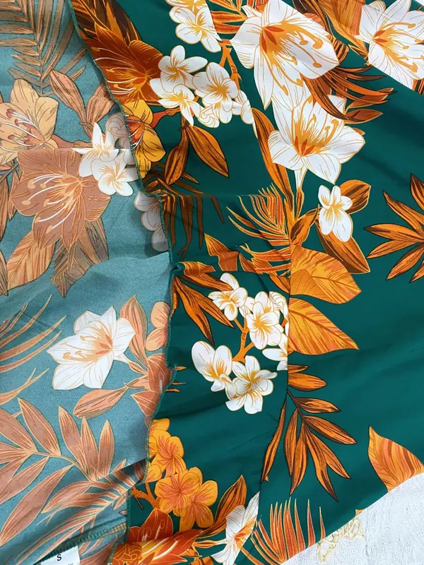 Women's Floral Print High Low Hem Skirt, Boho Ruffle Trim Elastic Waist Short Skirt for Beach Holiday Vacation, Ladies Summer Clothes 6