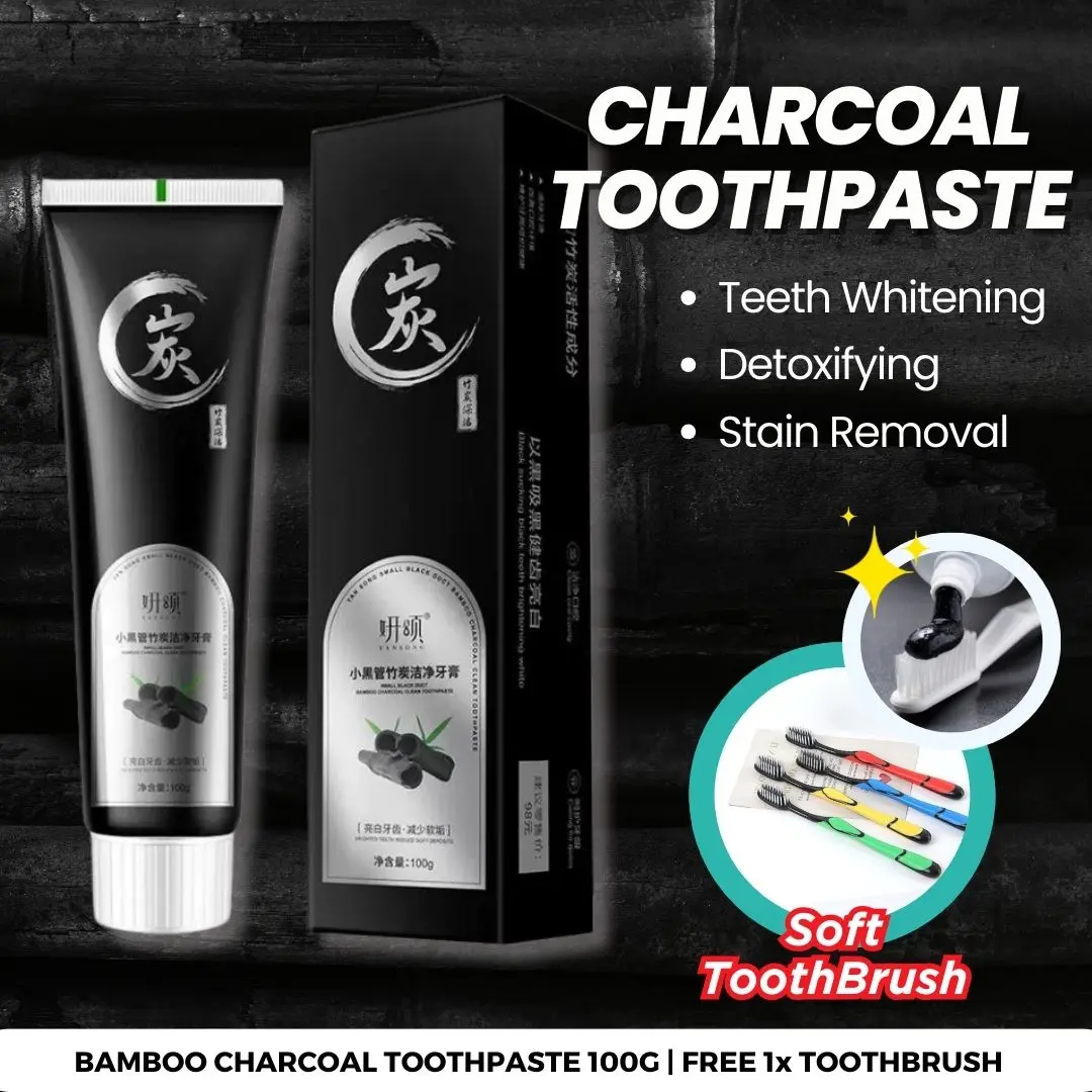 Bamboo Charcoal Toothpaste Teeth Whitening Toothpaste Bamboo Charcoal CAREHUB - Toothpaste for Whitening Teeth Removes Stains Bad Breath Teeth Bleaching 100g Bamboo Charcoal Toothpaste for Adults and Children Teeth Whitening Removes Yellowing Bad Breath R