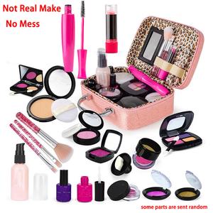 Juego de Simulación de Maquillaje, set de 20 piezas que incluye Polvo Compacto, Esponja, Lápiz Labial, Máscara de Pestañas, Sombra de Ojos, Esmalte de Uñas, Brocha, Botella de Loción, Polvo Brillante, Rubor, Bolsa