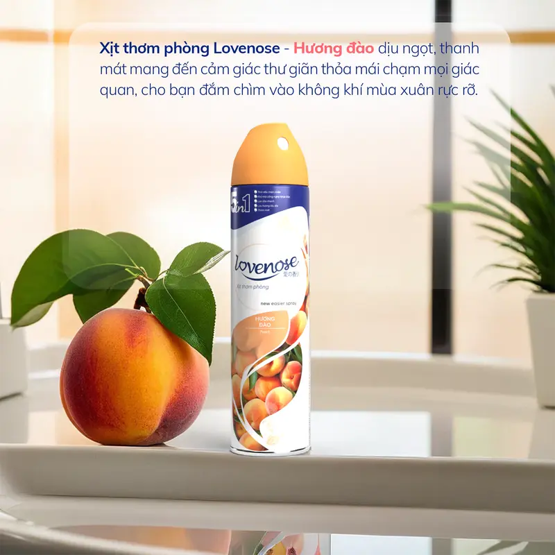 Combo Xịt thơm phòng Lovenose hương thơm tự nhiên dễ chịu lưu hương lâu dài, lan tỏa nhanh - Dung tích 320ml Dầu Thơm Phòng, Dầu Thơm 5