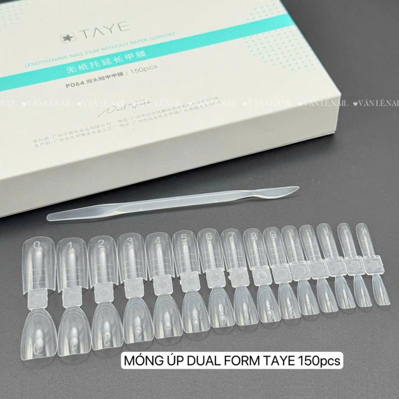 Móng úp TAYE p064 làm dual form dành cho móng ngắn tự nhiên tích hợp 2 form vuông và bầu nhọn